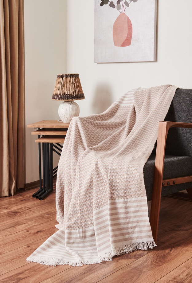Evidea Soft Koltuk Örtüsü - Bej - 180x210 cm