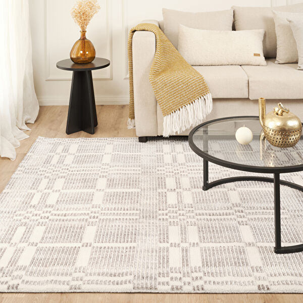Kaşmir Halı 7/24 İskandinav Velar Gri 100x200 cm