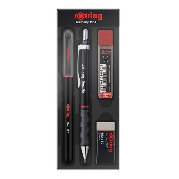 Rotring Tikky Okul Seti + Jel Kalem , 0.7 mm Siyah