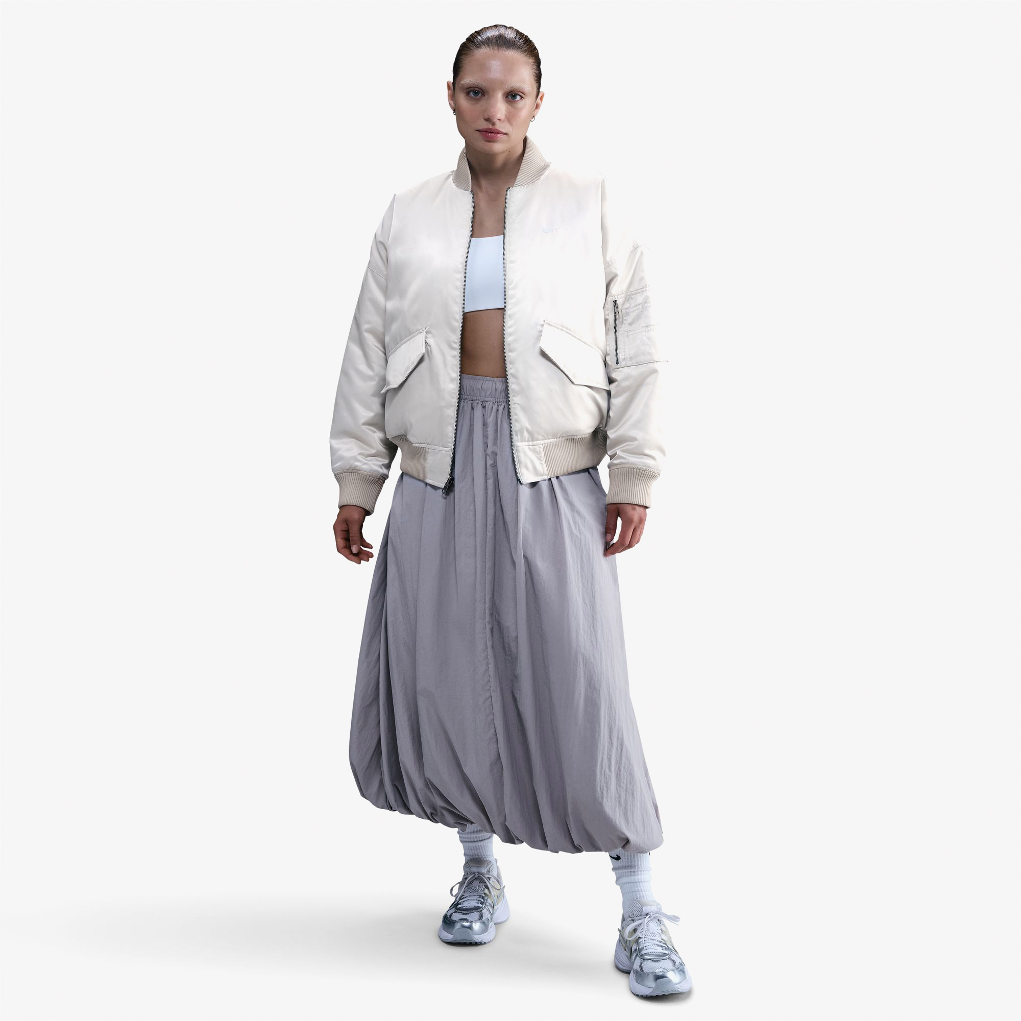 Nike Reversible Bomber Kadın Beyaz Ceket