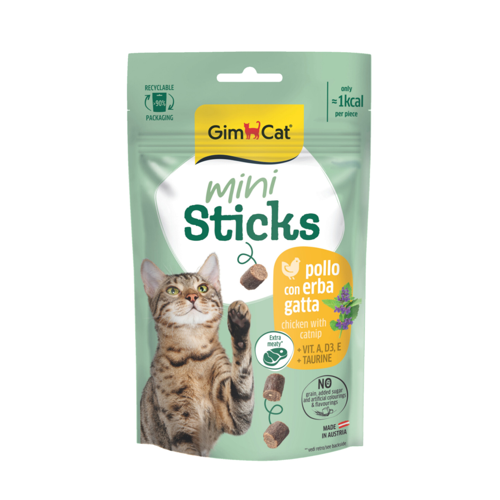 GimCat Mini Sticks Tavuklu ve Catnipli Kedi Ödül Maması 50gr