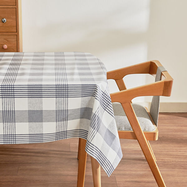 Karaca Home Luna Ekoseli Pvc Masa Örtüsü Mavi